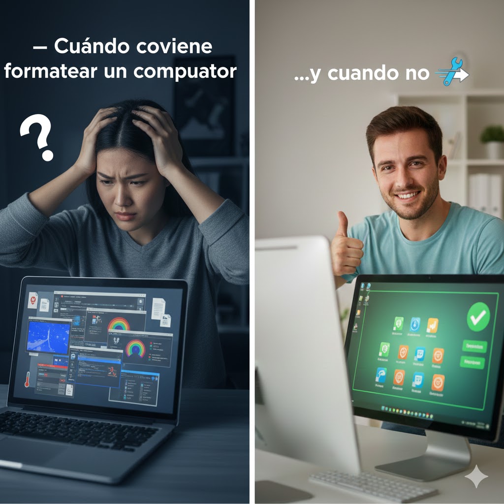 Cuándo conviene formatear un computador y cuándo no